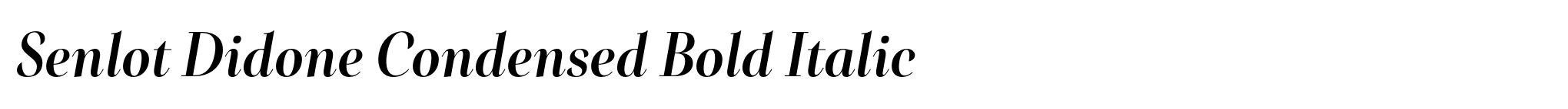 Senlot Didone Condensed Bold Italic image